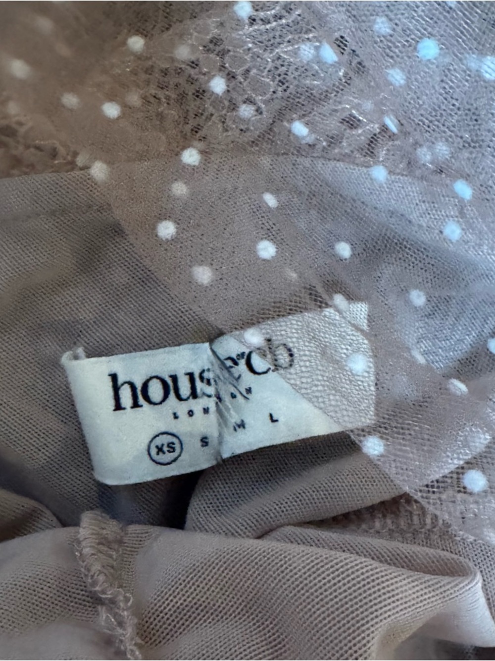 House of CB Sorrel Blush Lace Frill Mini Dress XS Luxury Glam - Picture 5 of 6